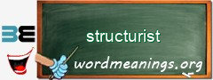 WordMeaning blackboard for structurist